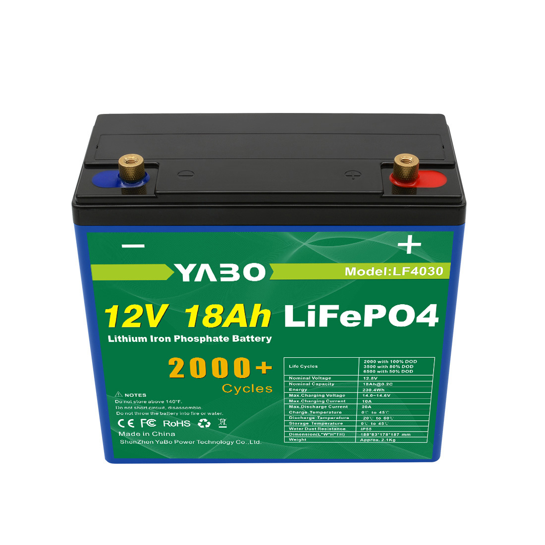 12.8V 18Ah  Lithium Ion Solar LiFePO4 Battery For Toy 12V